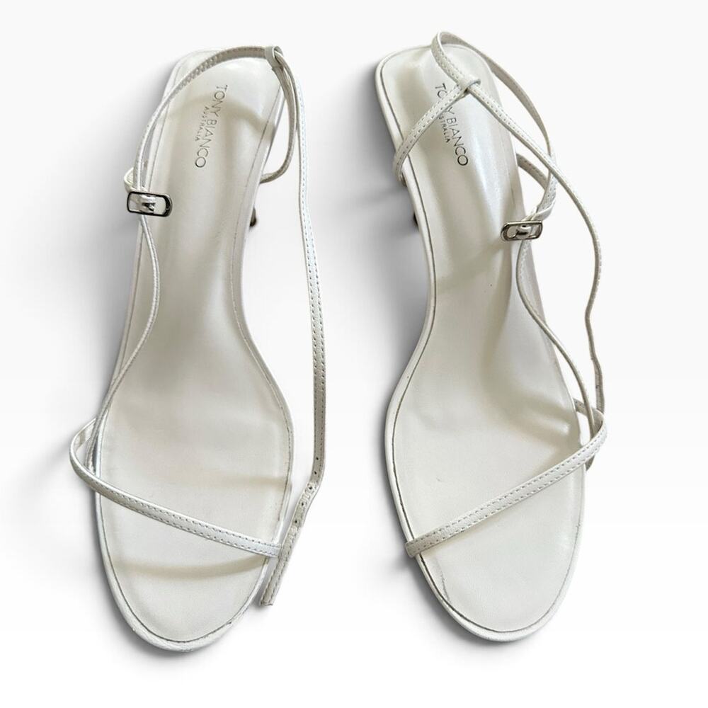 Tony Bianco Caprice Ankle Strap Sandal white kid size 9